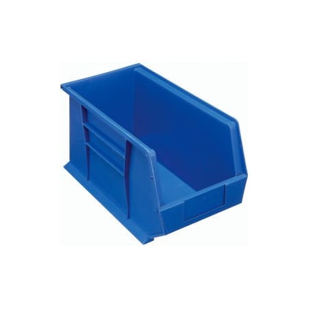 Quantum Storage Systems Hang & Stack Storage Bin, Plastic, Blue, 6 PK QUS265BL